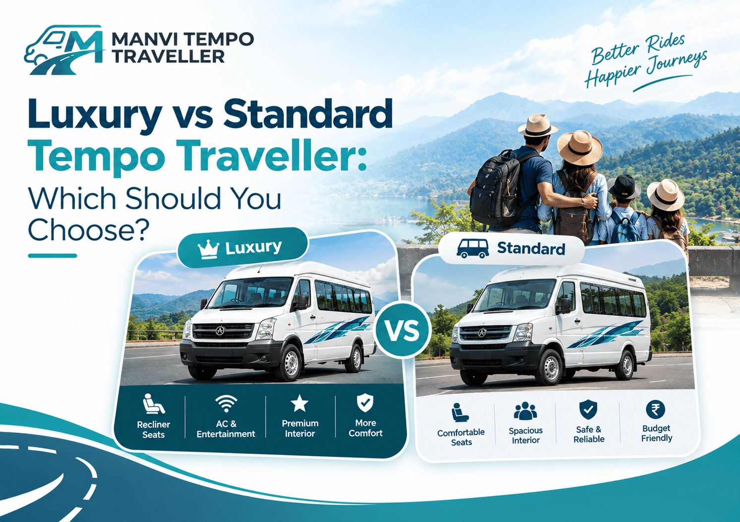 luxury vs standard tempo traveller