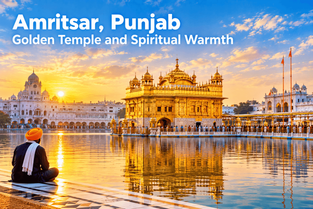 amritsar’s golden temple at sunrise