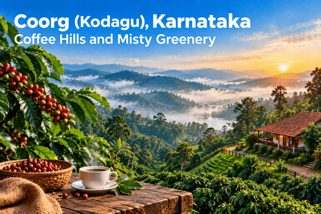 coorg coffee hills at sunrise