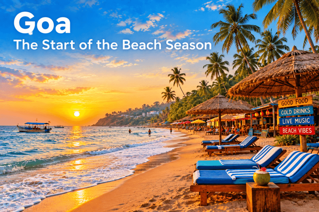 goa beach season sunset