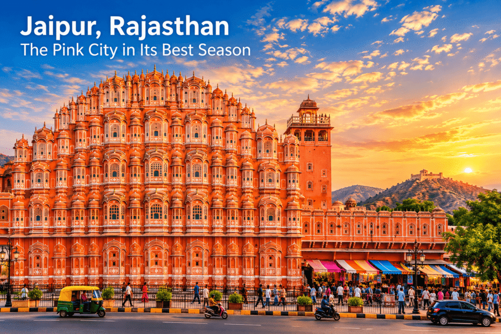 jaipur’s golden hawa mahal sunset