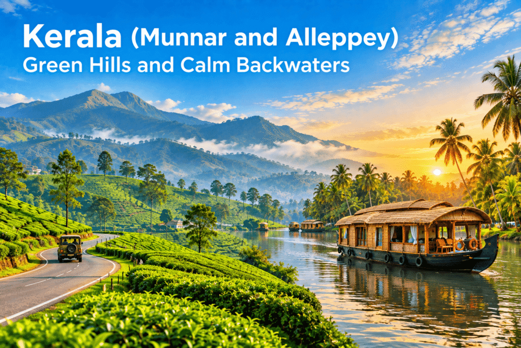 kerala’s green hills and backwaters