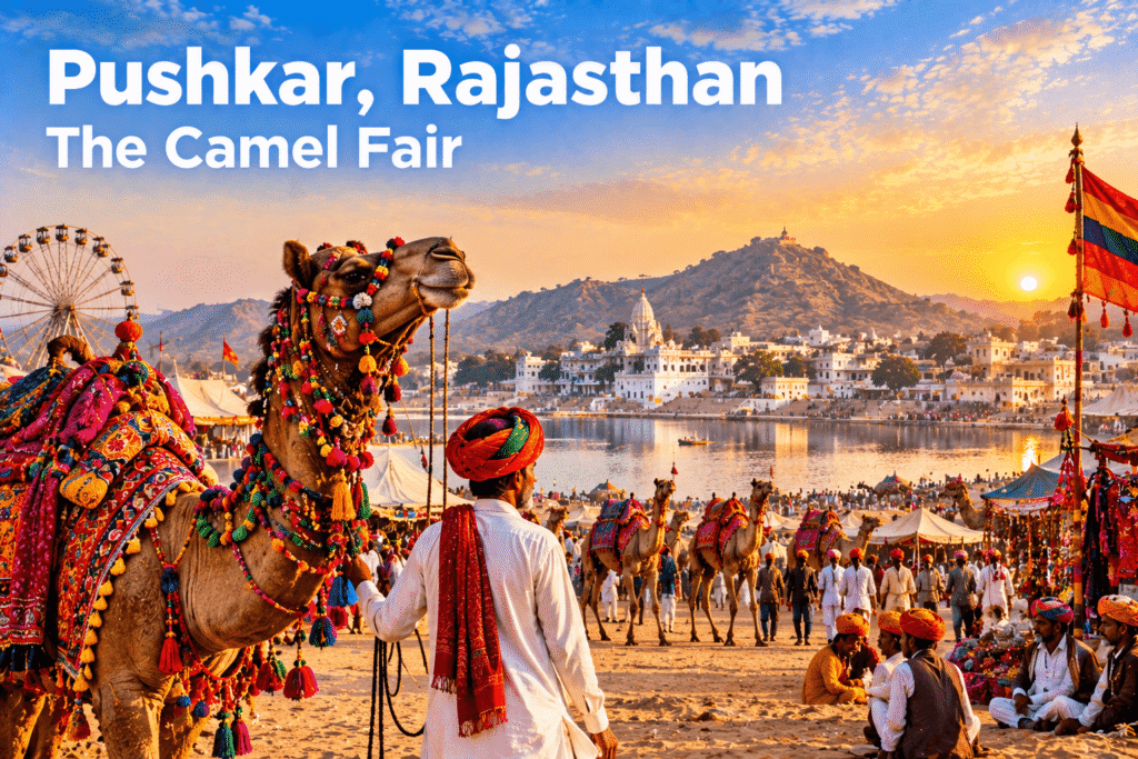 pushkar camel fair at sunset (1)