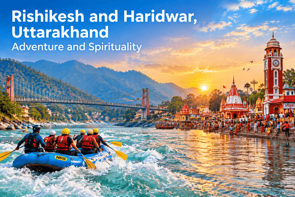 rishikesh and haridwar at sunset