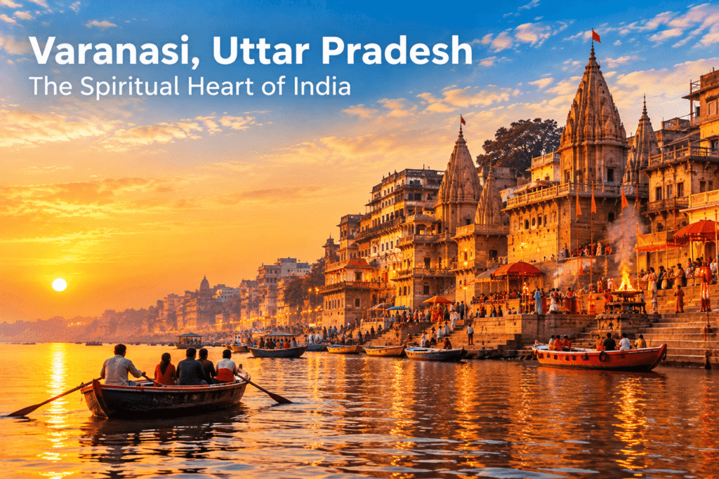varanasi ghats at golden hour